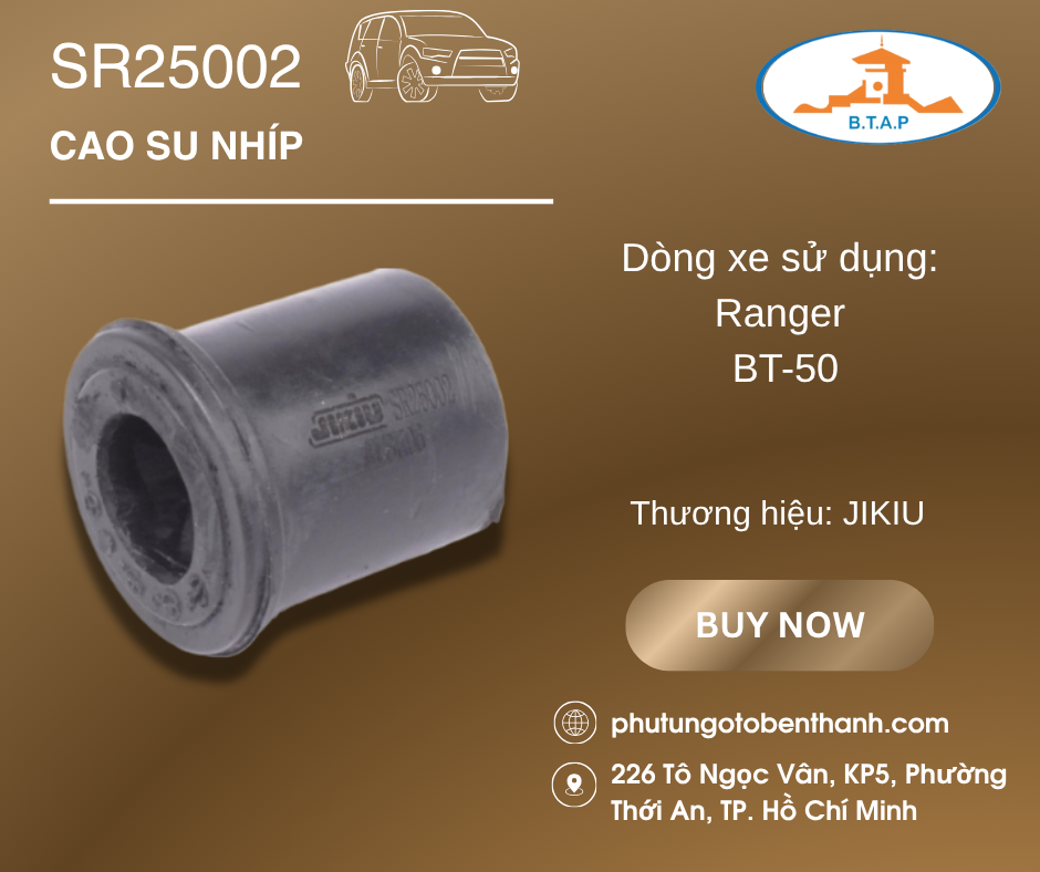 Cao su nhíp Ranger, BT-50 Ȼ18-37   	 SR25002